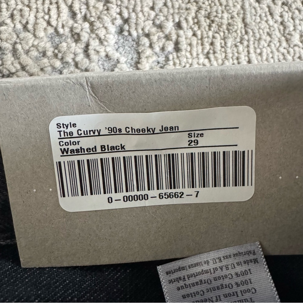 Everlane jeans The Curvy 90's Cheeky Straight Grey washed black 29 new - Picture 8 of 16